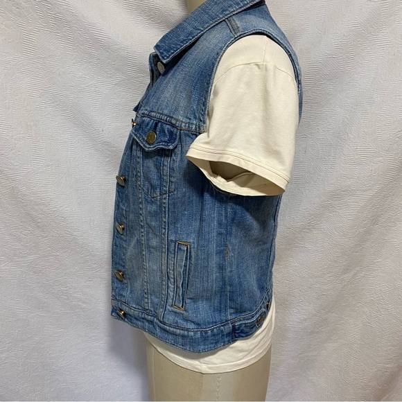 J Crew Sm Denim vest stonewashed - Picture 4 of 5